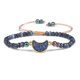 Cwaje3878_Natural Stone Beads Adjustable Braided Bracelet