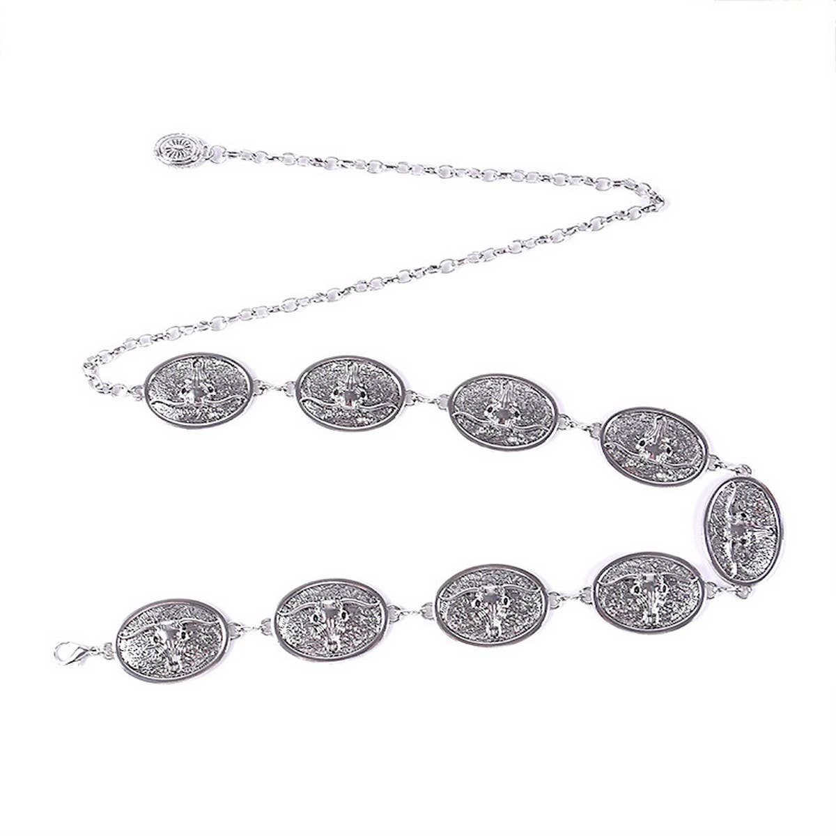 SUMMER FASHIONABLE OVAL BUCKLE WAIST CHAIN_CWABE0487