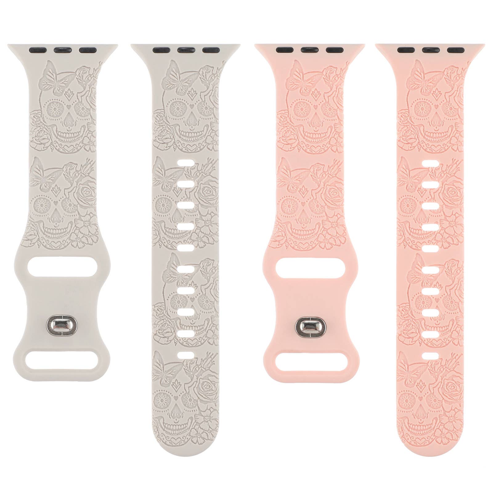 ENGRAVED CHECKERED SILICONE APPLE WATCH9 1 STRAP_CWASC1562