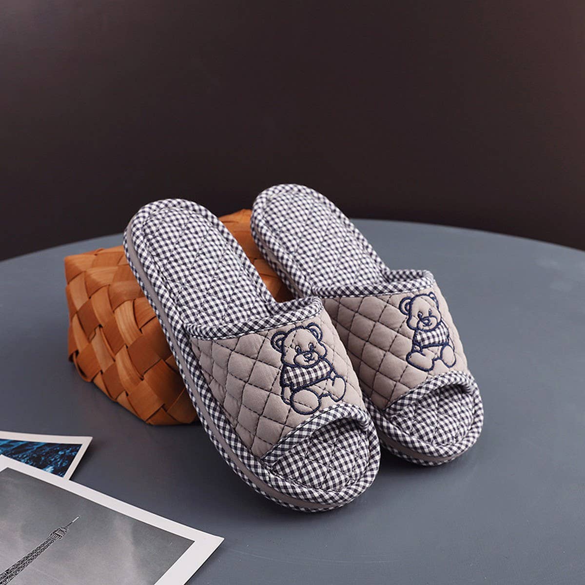 DRESSED BEAR THICK COTTON FLOOR SLIPPERS_CWSHF0210