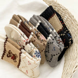 Womens Thick Wool Cartoon Slouchy Socks_Cwms03288