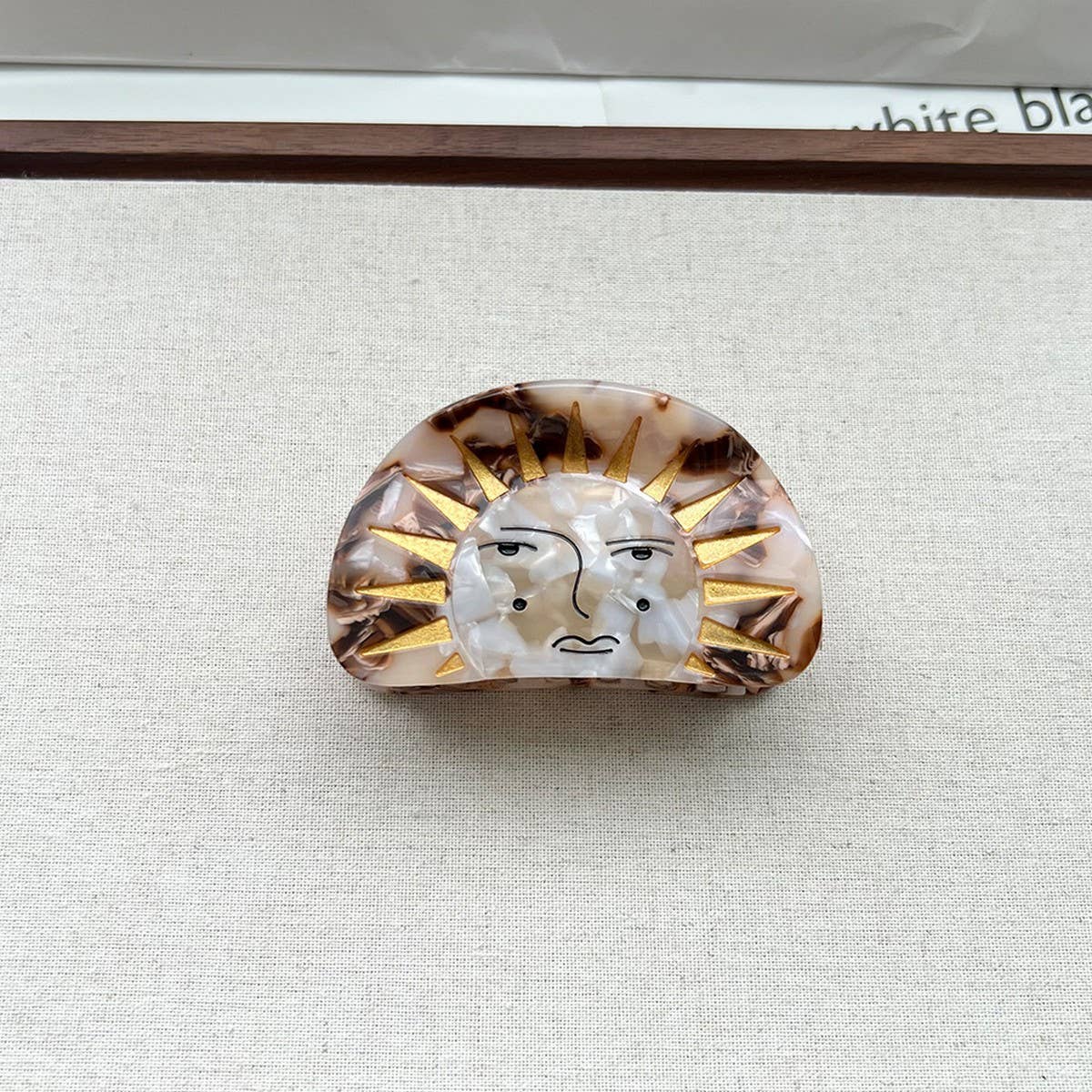 SWAN STAR ACETATE HAIR CLIPS WITH GODDESS DESIGN_CWAHA5715