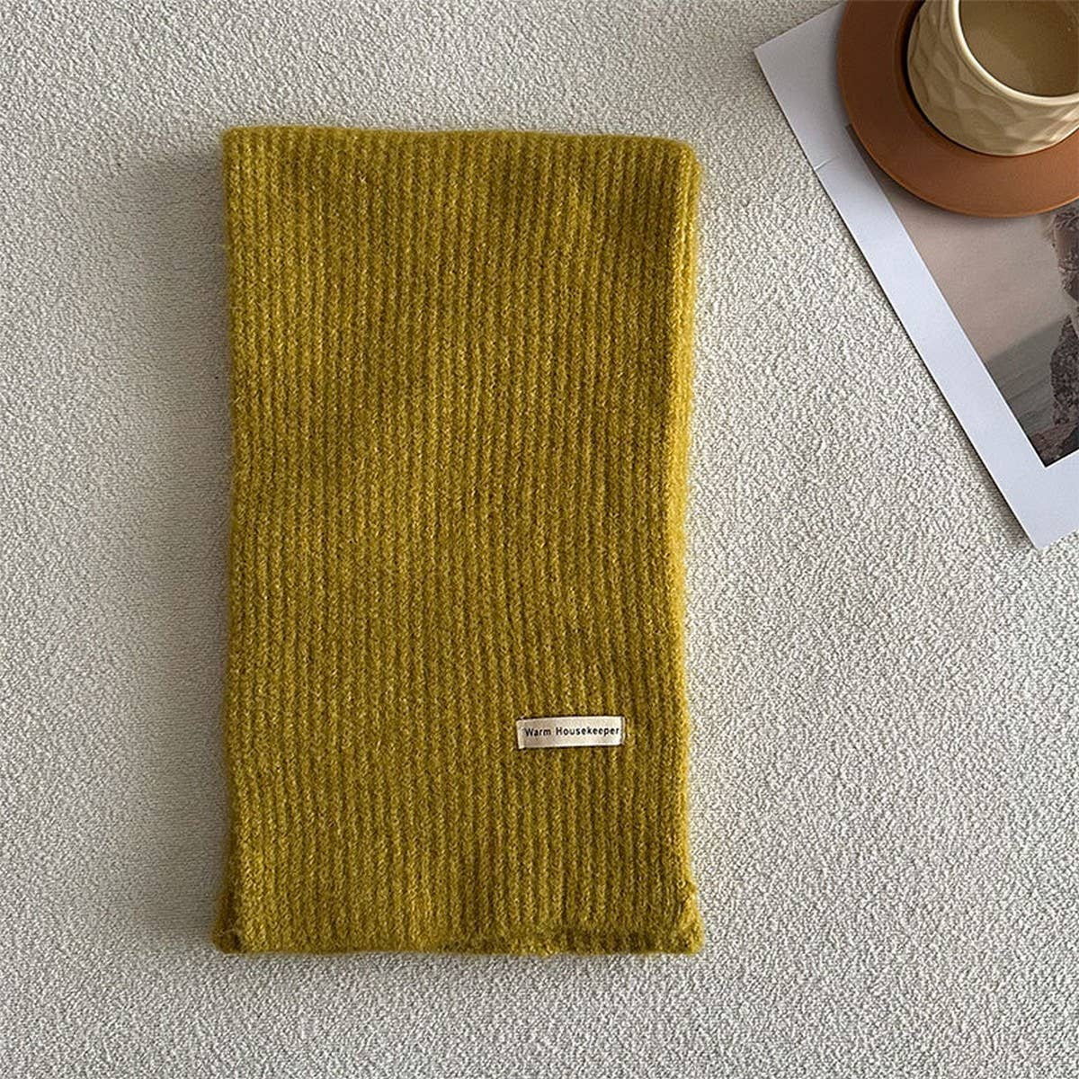 Winter Solid Wool Blend Scarf Soft And Versatile_Cwasc2286