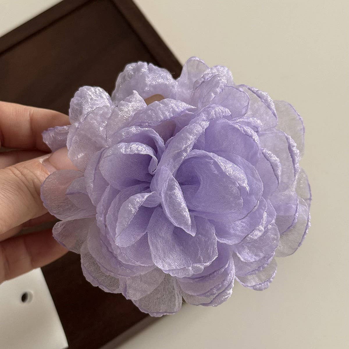 New Super Fairy Gauze Rose Flower Clip_Cwaha4685