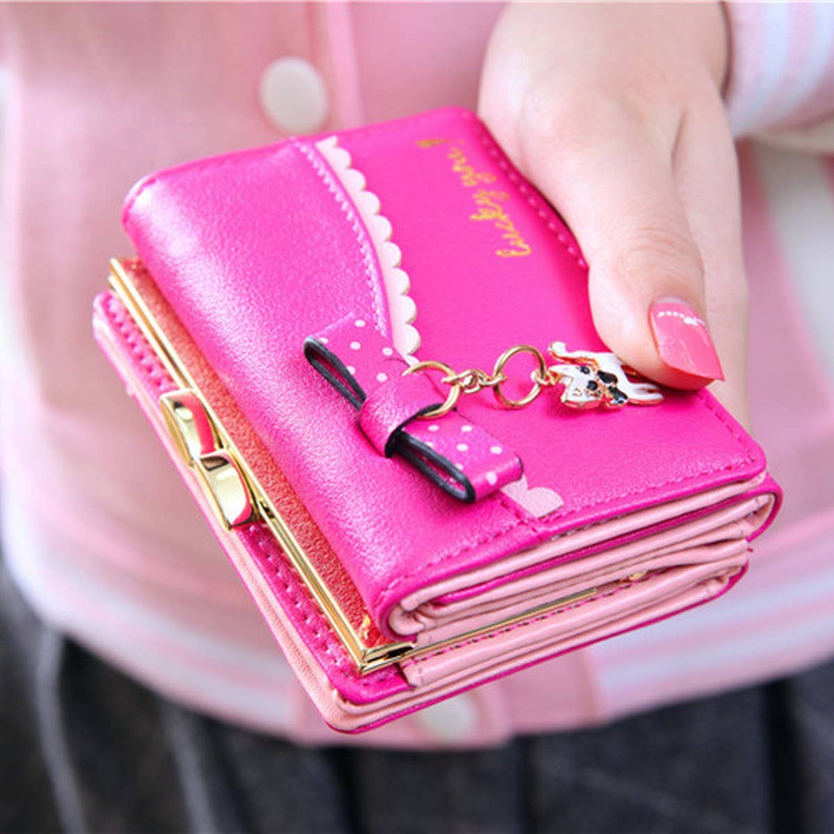 Women'S Small Animal Pendant Wallet_Cwab2341