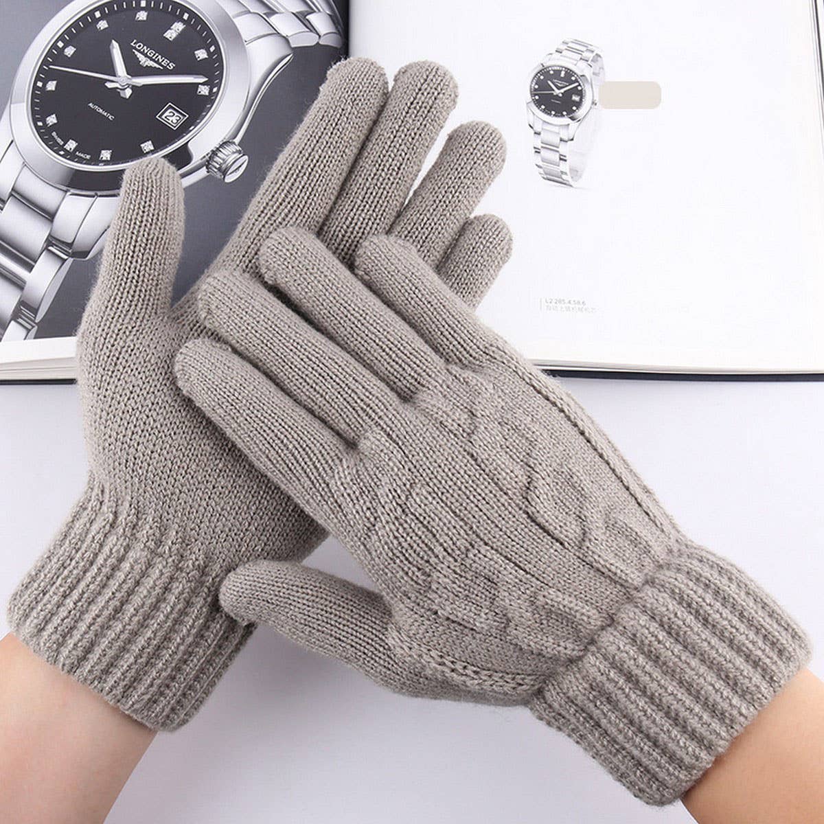 NEW MENS COLD PROOF KNITTED TOUCHSCREEN GLOVES_CWAG0394