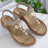 BOHEMIAN RHINESTONE WOVEN PINCH TOE SANDALS_CWSHS0533