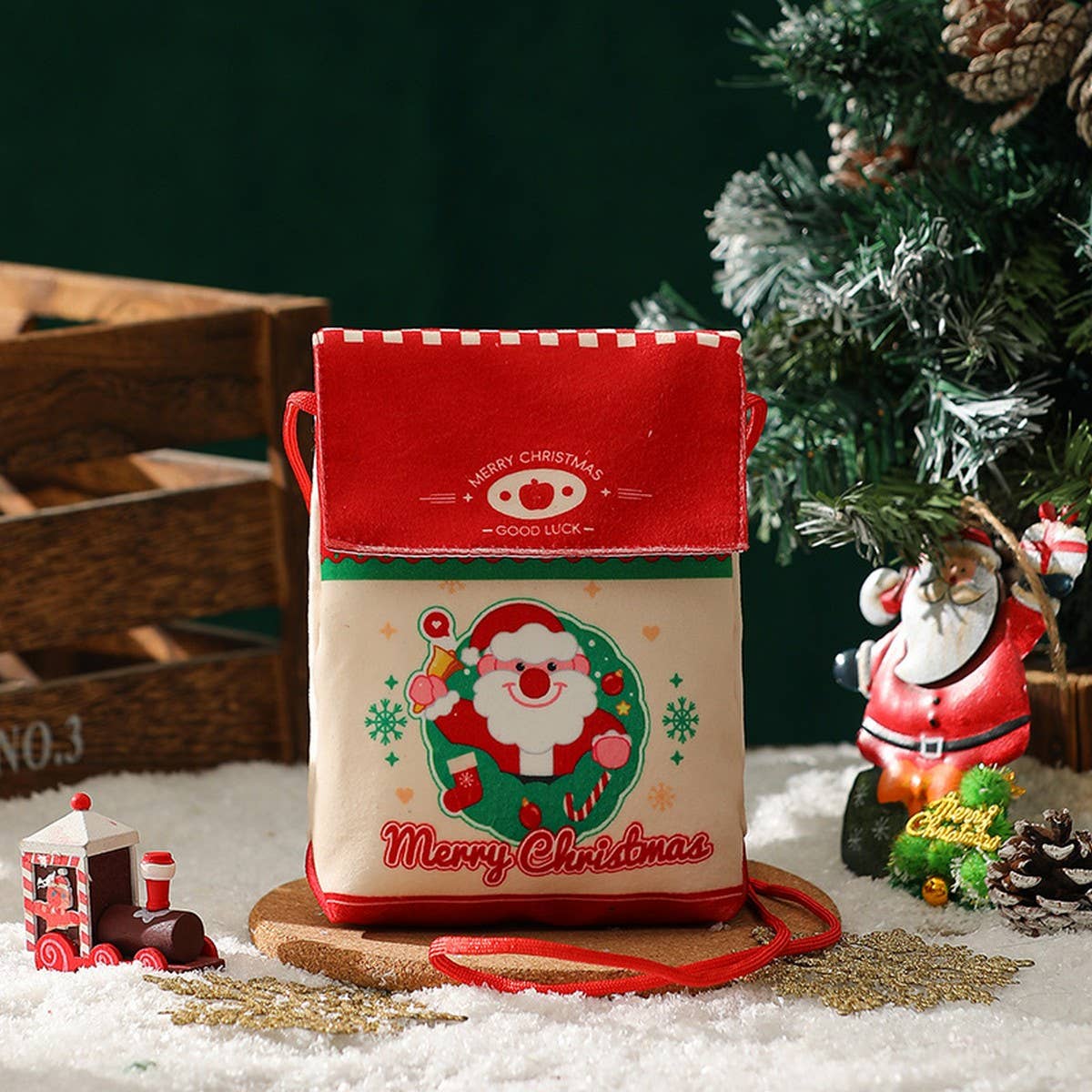 Velvet Apple Bag Christmas Eve Candy Gift Box_Cuab00758