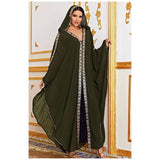 EMBROIDERED CHIFFON HOODED ABAYA CAPE_CWMM6146
