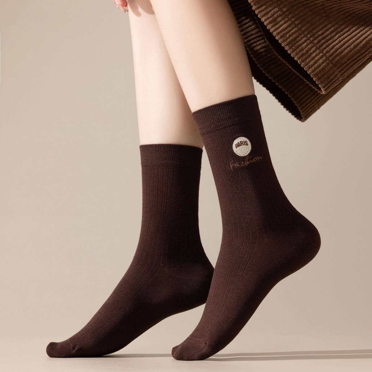 CASUAL LETTERS 2024 NEW EMBROIDERED SOCKS_CWMS0951