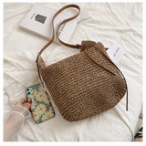 Straw Casual Dumpling Holiday Beach Bag_Cwab2314