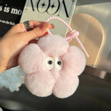 CUTE FLOWER PLUSH BALL BAG CAR KEYCHAIN PENDANT_CWMM2532