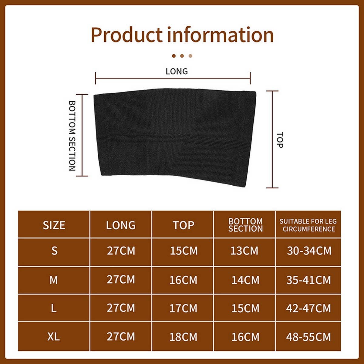 FOUR WAY STRETCH BLACK KNEE SLEEVE FOR SPORTS_CWMM7894