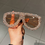 T FRAME DIAMOND STUDDED SUNGLASSES_CWASG0794