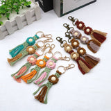 HAND WOVEN FLOWER KEYCHAIN_CWMM1563