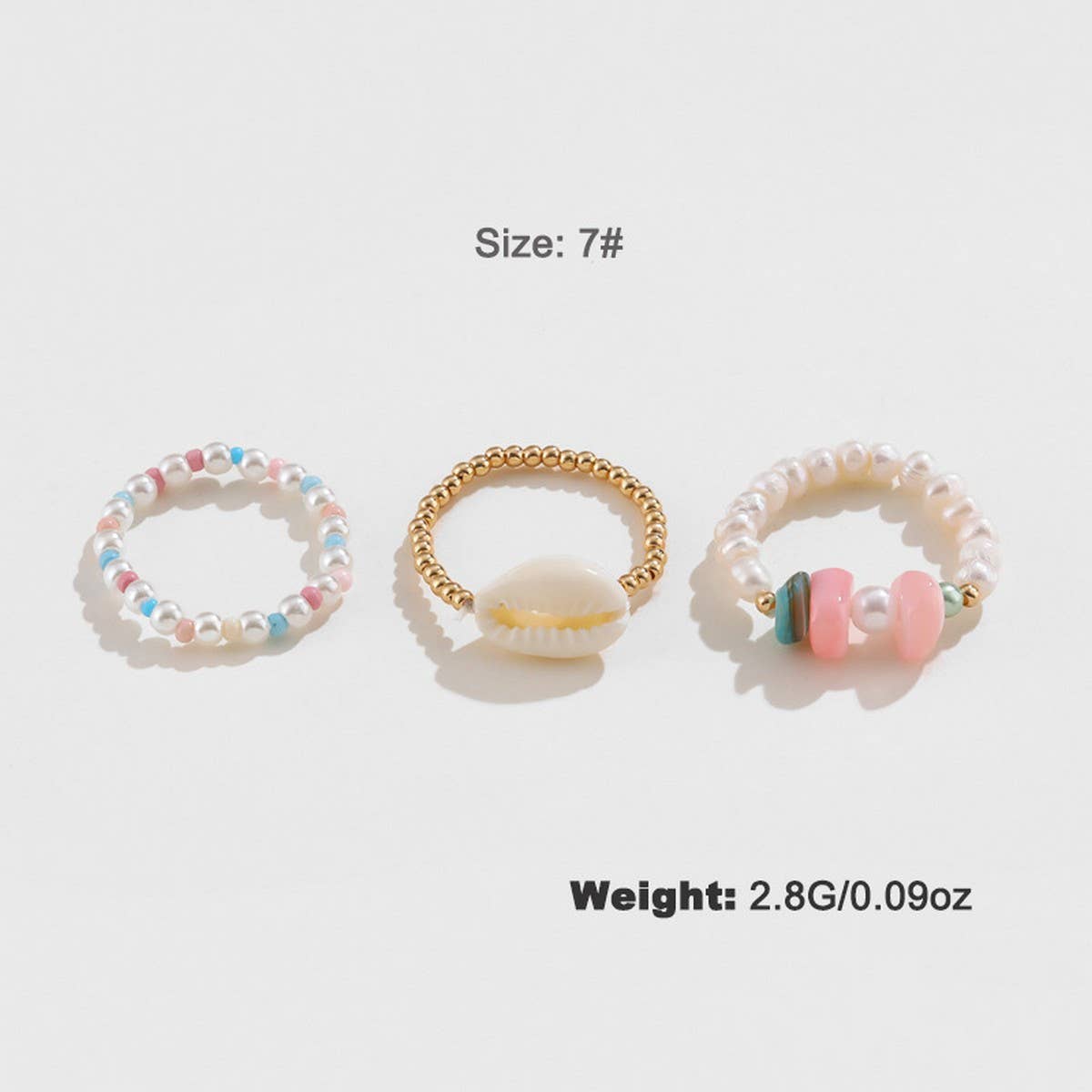 Womens Colorful Pearl Shell Beaded Necklace