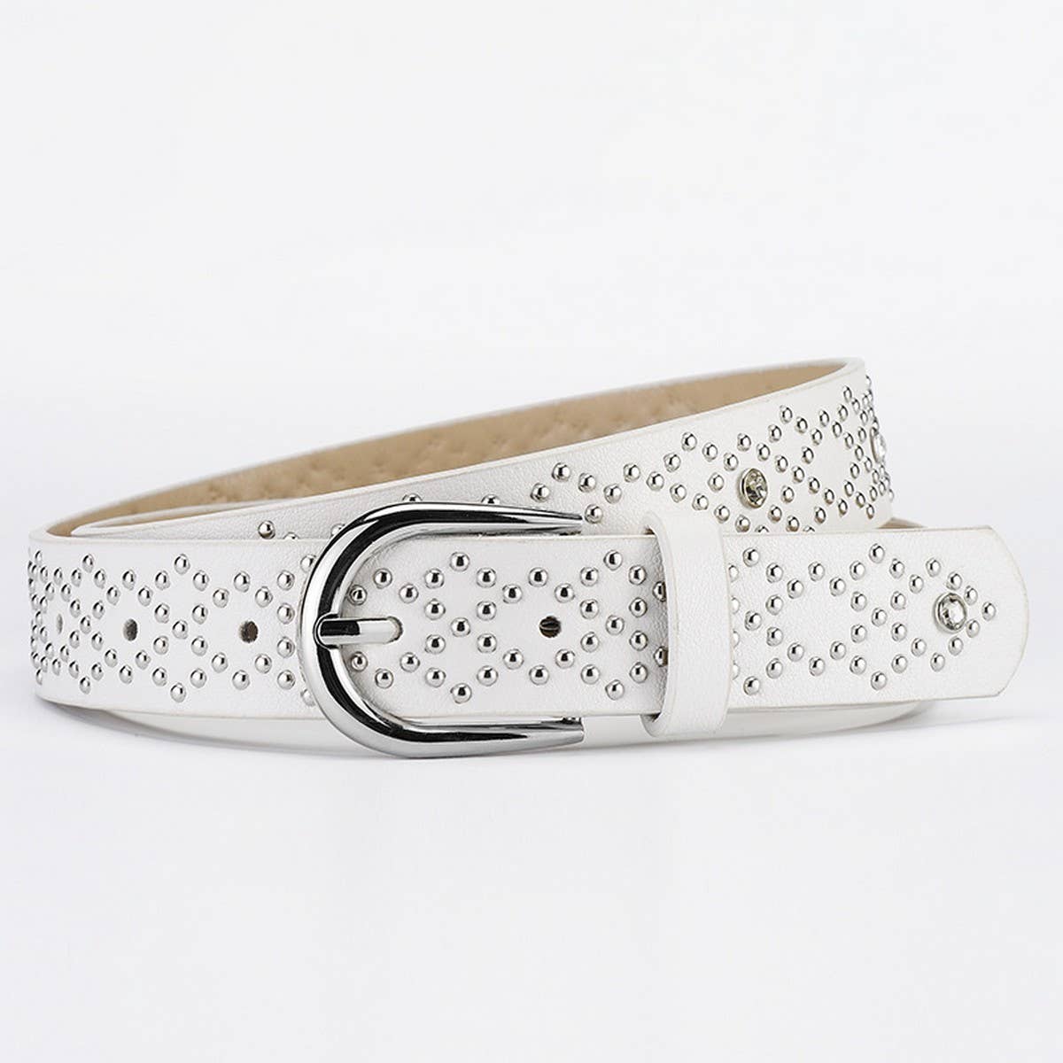 PUNK EYELET BELT WITH PIN BUCKLE AND RIVET_CWABE0610