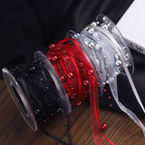 PEARL RIBBON HAND WOVEN HANDMADE ACCESSORIES_CWMM5746