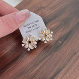 FASHIONABLE FLOWER ZIRCON STUD EARRINGS_CWAJE1333