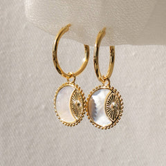 Vintage Delicate Round Sunglass Earrings_Cwmm5513