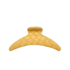 ELEGANT WOVEN LATTICE PU LEATHER HAIR CLAW_CWAHA6378