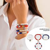 NEW FLAG CONTRAST COLOR BEADED BRACELET_CWAJE1473