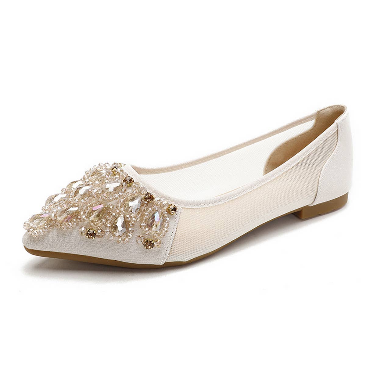 LIGHT RHINESTONE POINTED TOE FLATS_CWSHS0705