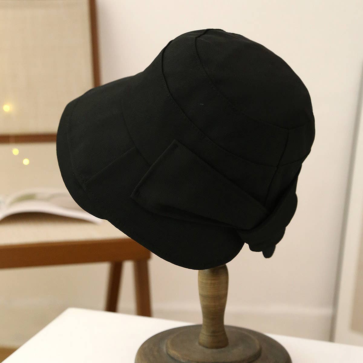 Wide Brim Sun Protection Bow Visor Hat_Cwab2840