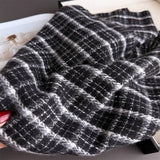 Vintage Plaid Winter Cashmere Feel Tassel Scarf_Cwasc03259