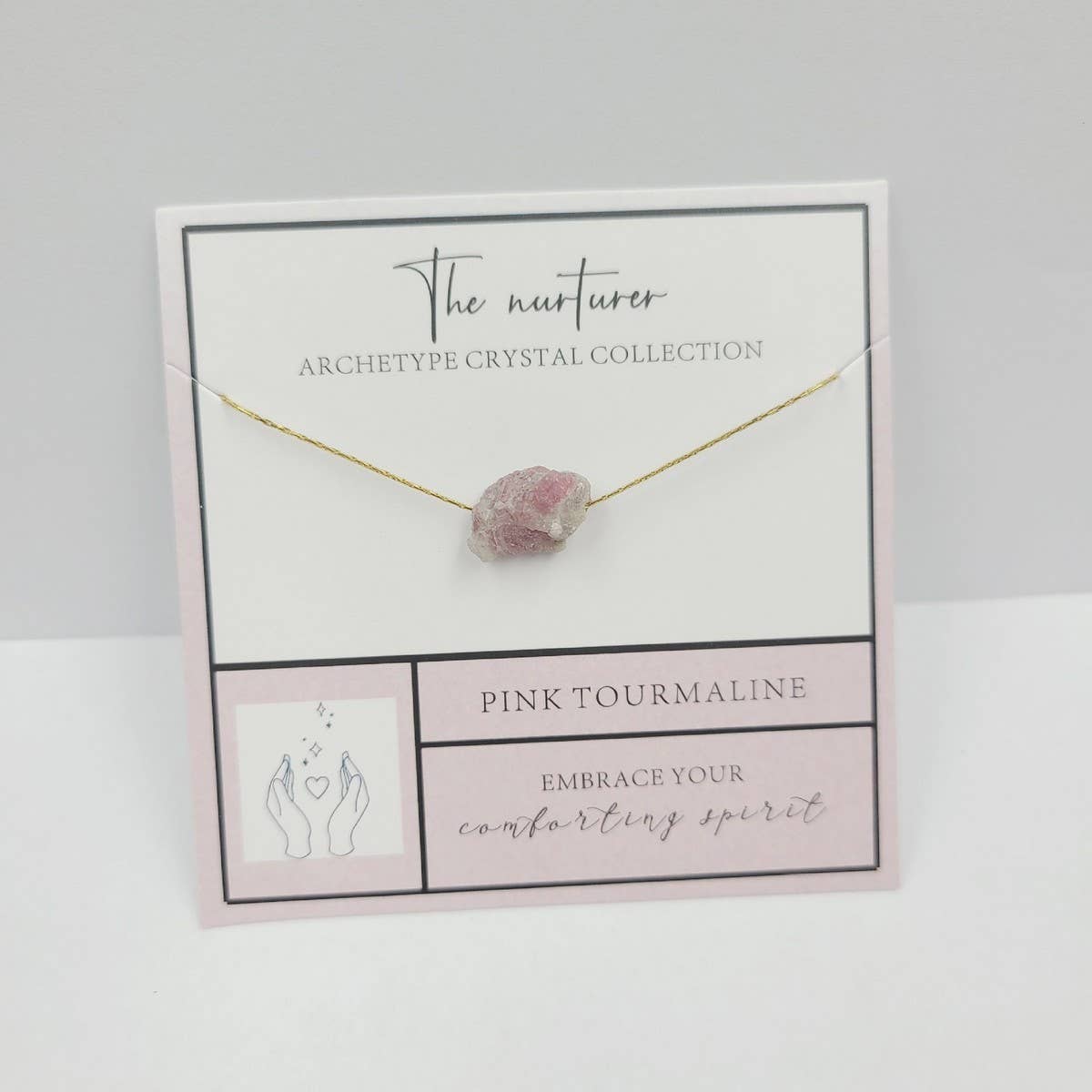 NATURAL STONE PENDANT NECKLACE WITH CARD_CWAJE1049