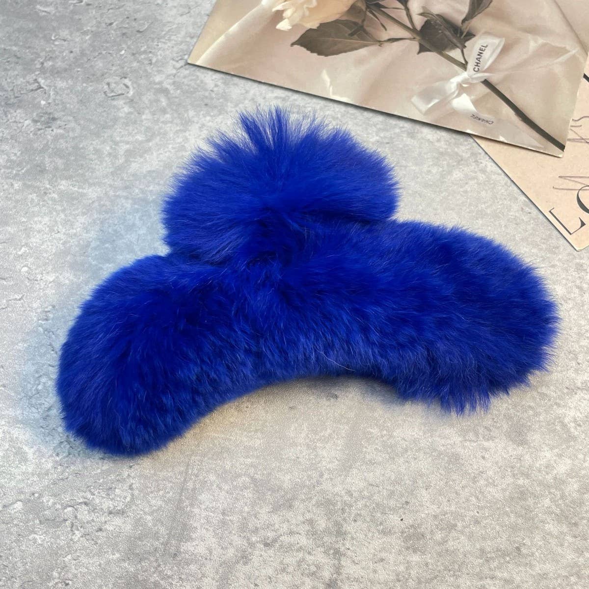 REX RABBIT FUR CLAWS ELEGANT MIXED COLOR CLIPS_CWASC1591