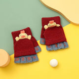 CHILDRENS HALF FINGER SKI WARM WINTER GLOVES_CWAG0165