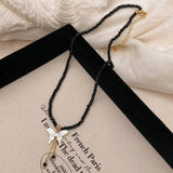 HOT GIRL STYLE BUTTERFLY BEADED NECKLACE FOR WOMEN_CWAJE3069