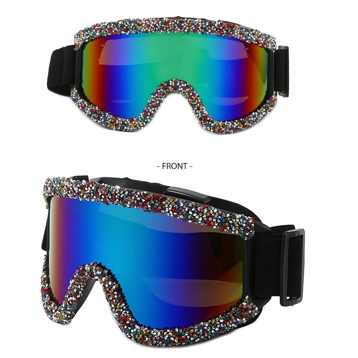 RHINESTONE ANTI SAND AND DUST CYCLING GLASSES_CWASG0859