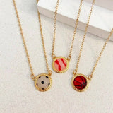 Women¡¯S Sport Style Ball Pendant Necklace_Cwaje05675
