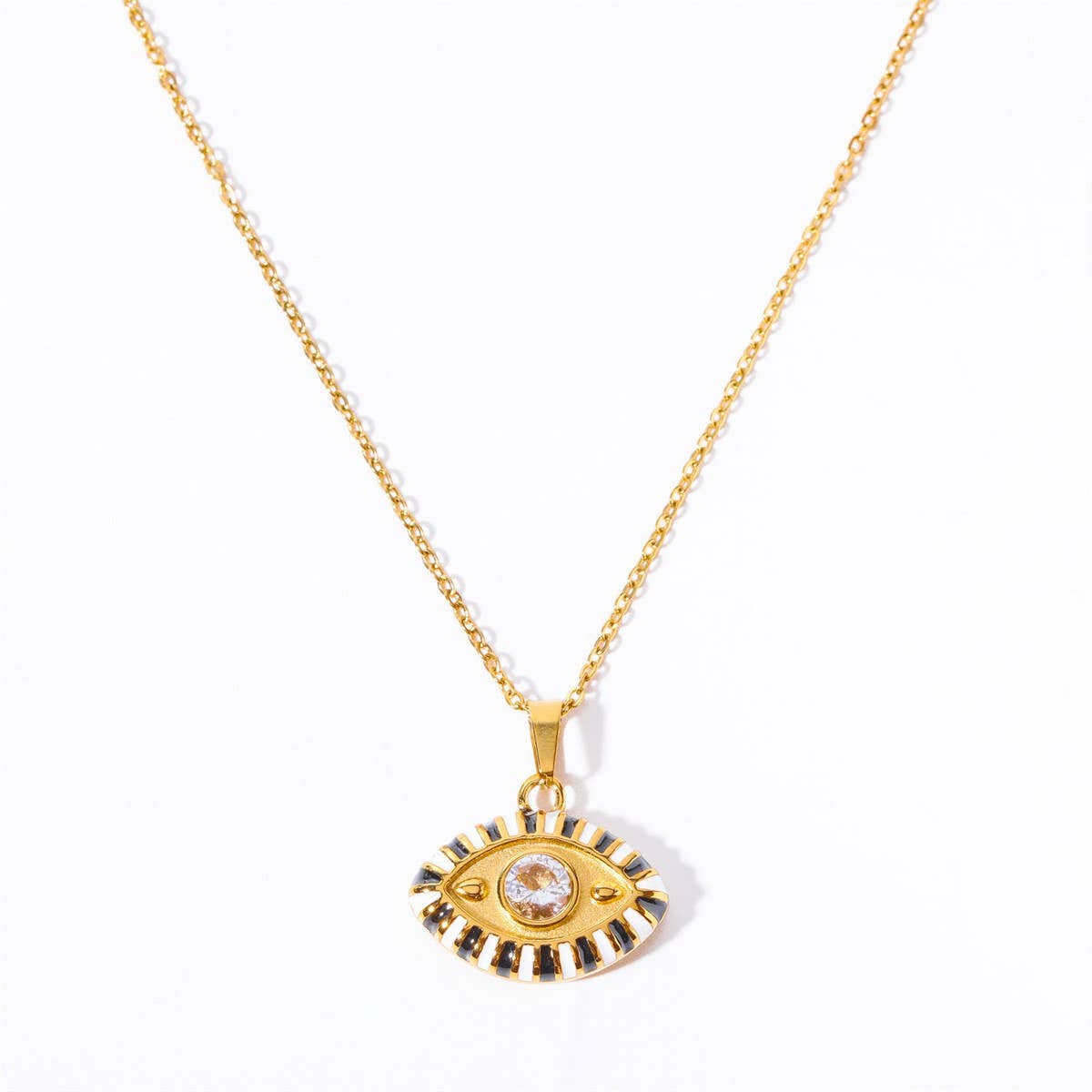Ins Style Colorful Evil Eye Pendant Necklace_Cwaje05672