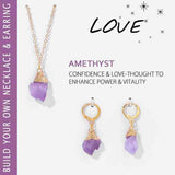 NATURAL STONE NECKLACE AND EARRING SET_CWAJE1055