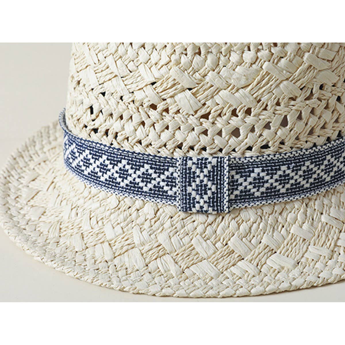 CASUAL WOVEN SUNSCREEN SMALL STRAW HAT PANAMA HAT_CWAH1104