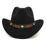 Turquoise Trim Western Cowboy Hat For Women_Cwah0688