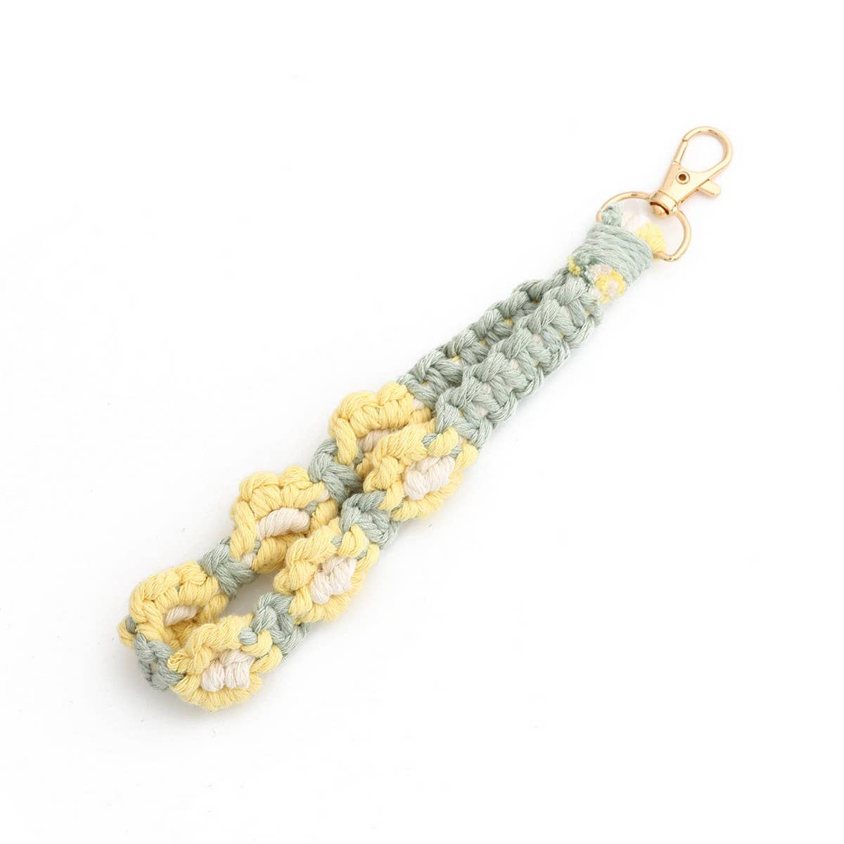 DOPAMINE COLOR DAISY WRIST STRAP KEYCHAIN_CWAB5080