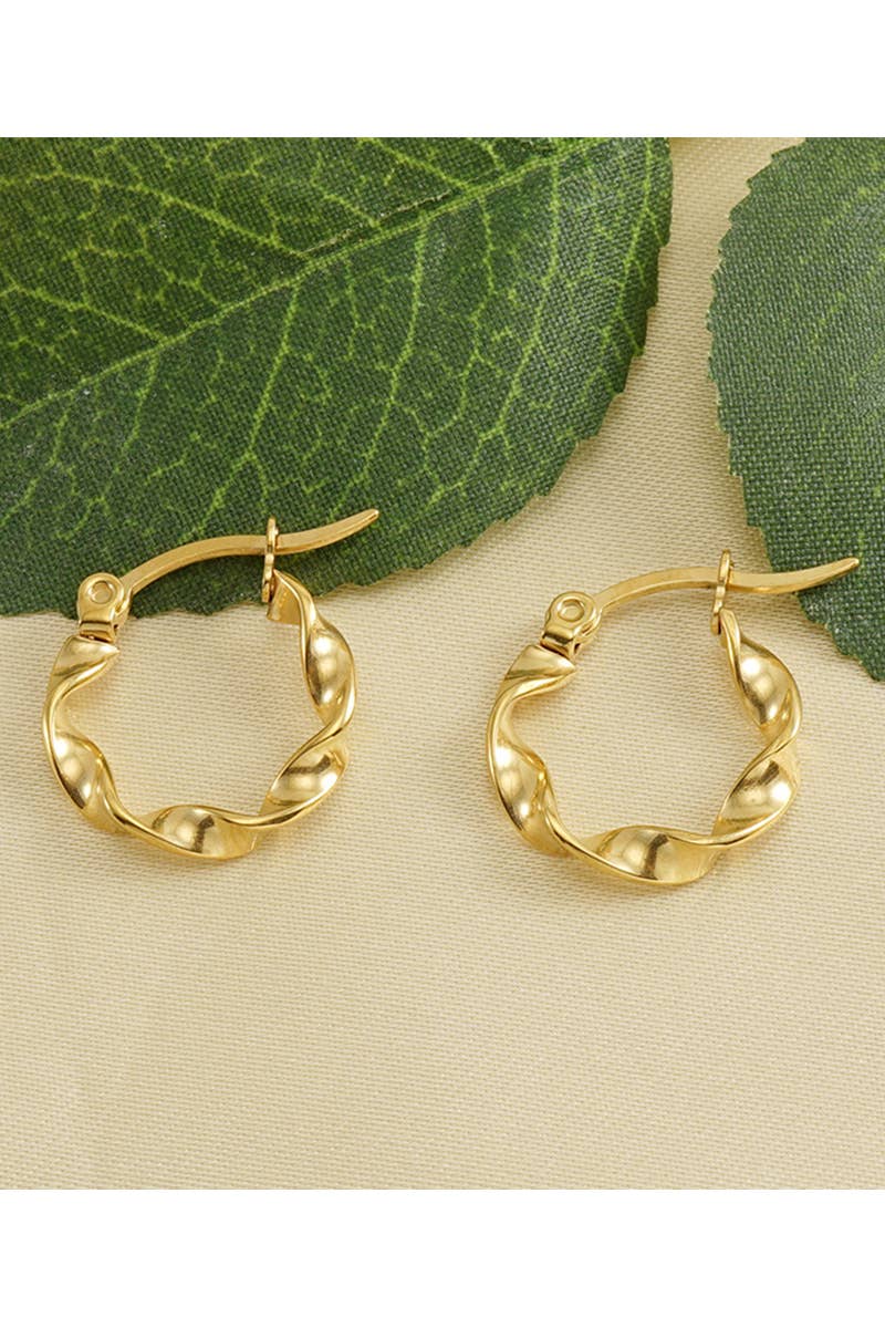 18K Gold Plated Stainless Steel Earrings_Cwaje0385