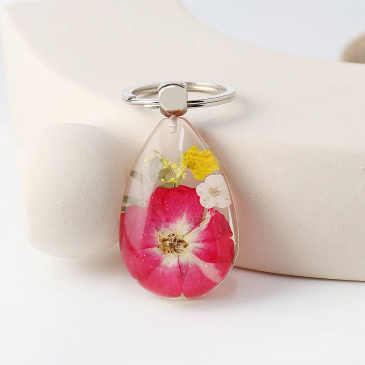 CREATIVE REAL FLOWER KEYCHAIN CAR PENDANT_CWMM3704