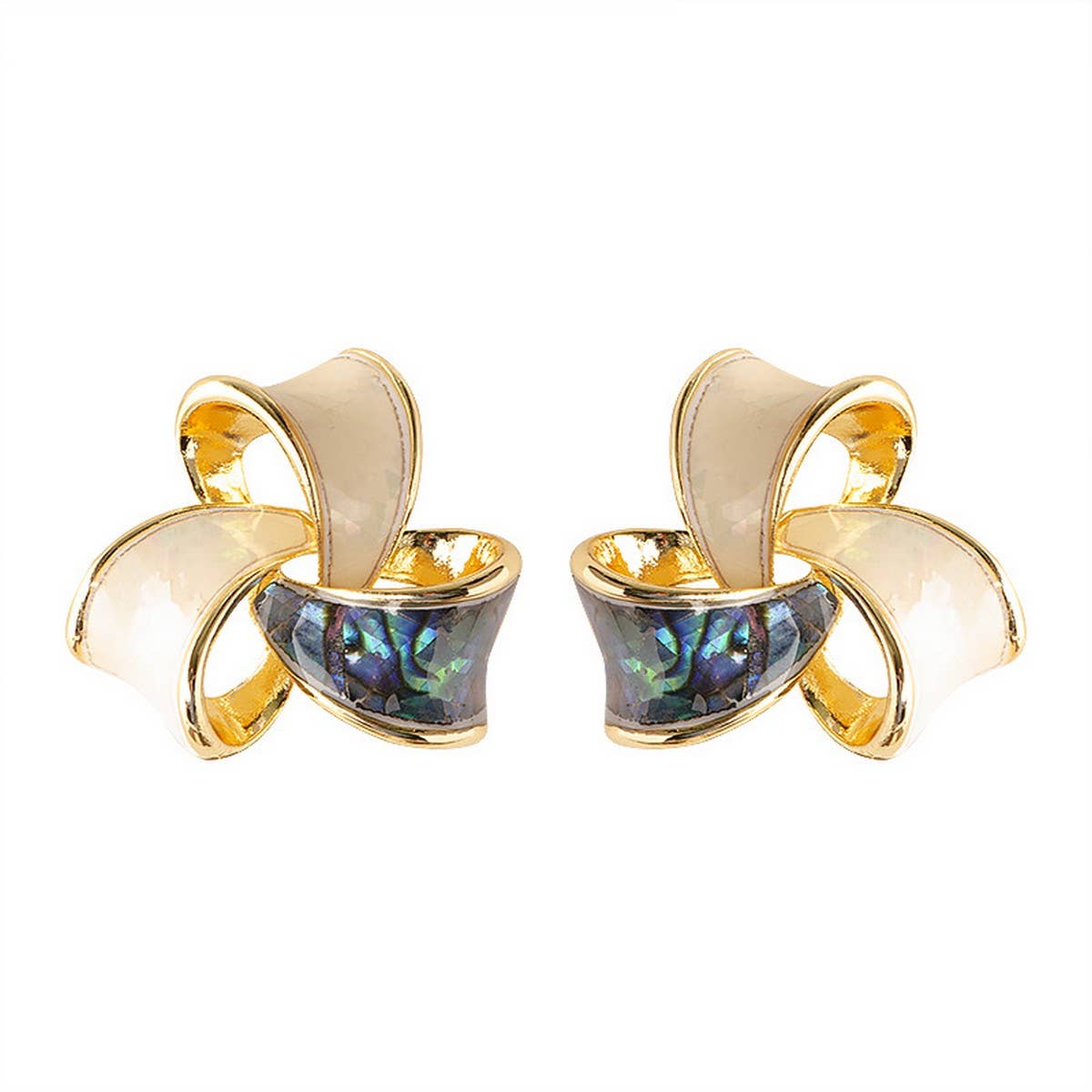 OIL DRIP ENAMEL MOSQUITO COIL EARRINGS_CWMM4283