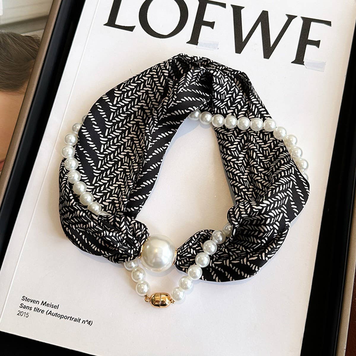 Pearl Magnetic Scarf Necklace For Shirts_Cwasc03932