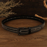 PUNK STYLE RIVET MUSHROOM STUD DIAMOND BELT_CWMM3949