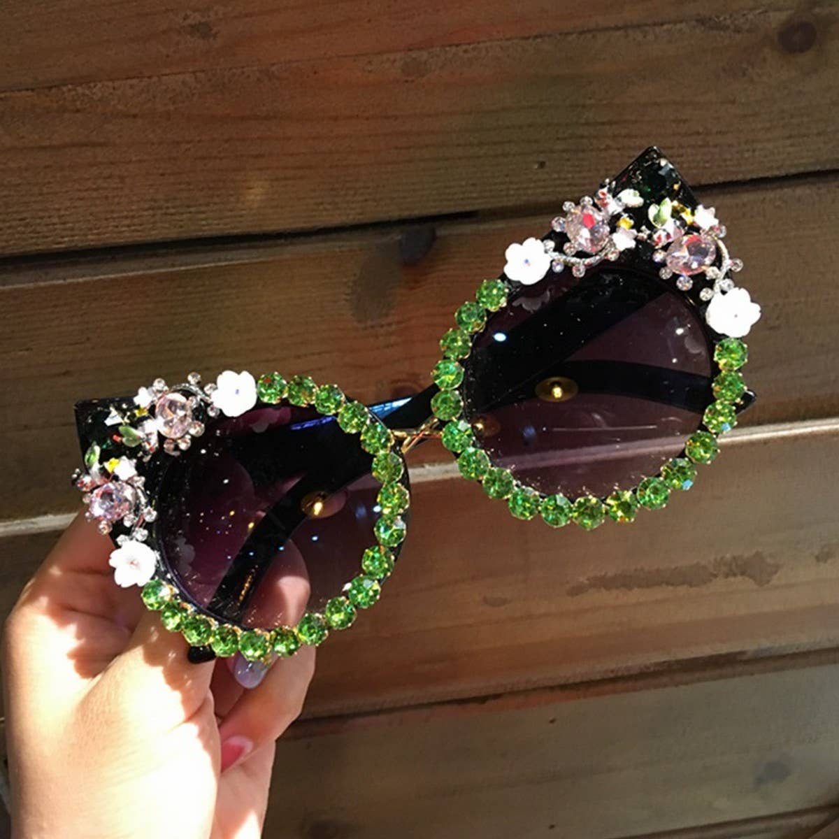 Versatile Flower Diamond Handmade Sunglasses_Cwasg0788