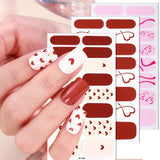 Valentine Pink Heart Lip Nail Stickers_Cwmm11217