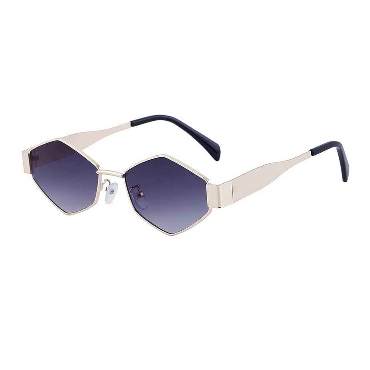 IRREGULAR METAL SUNGLASSES WITH WIDE TEMPLES_CWASG0594