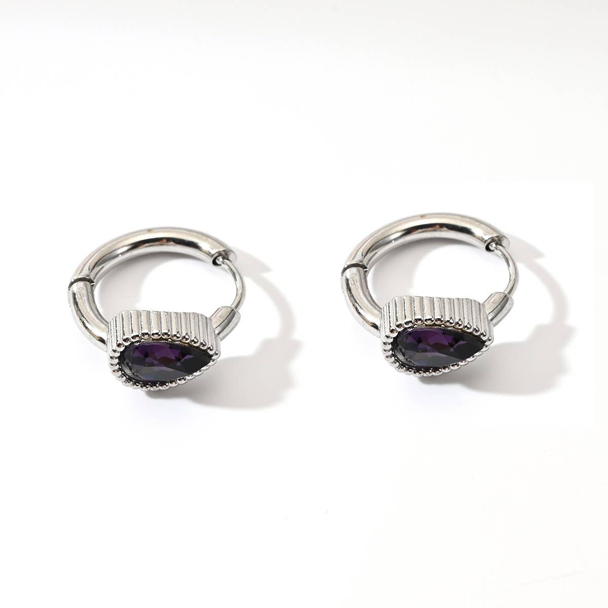 Unique Stainless Steel Heart Earrings With Cz_Cwmm8924