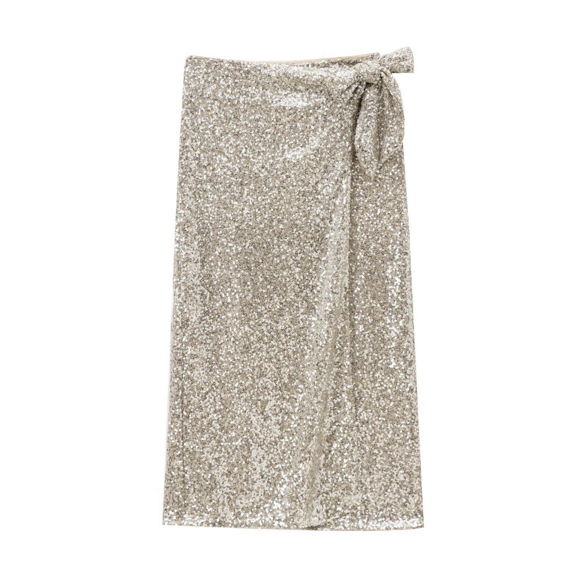 SEQUIN WRAP SKIRT FRENCH CHIC STYLE FOR WOMEN_CWDSD8353